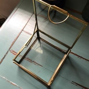 Brass Glass Jewelry Box
